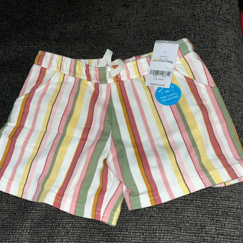 Stripe shorts 6/6x carters